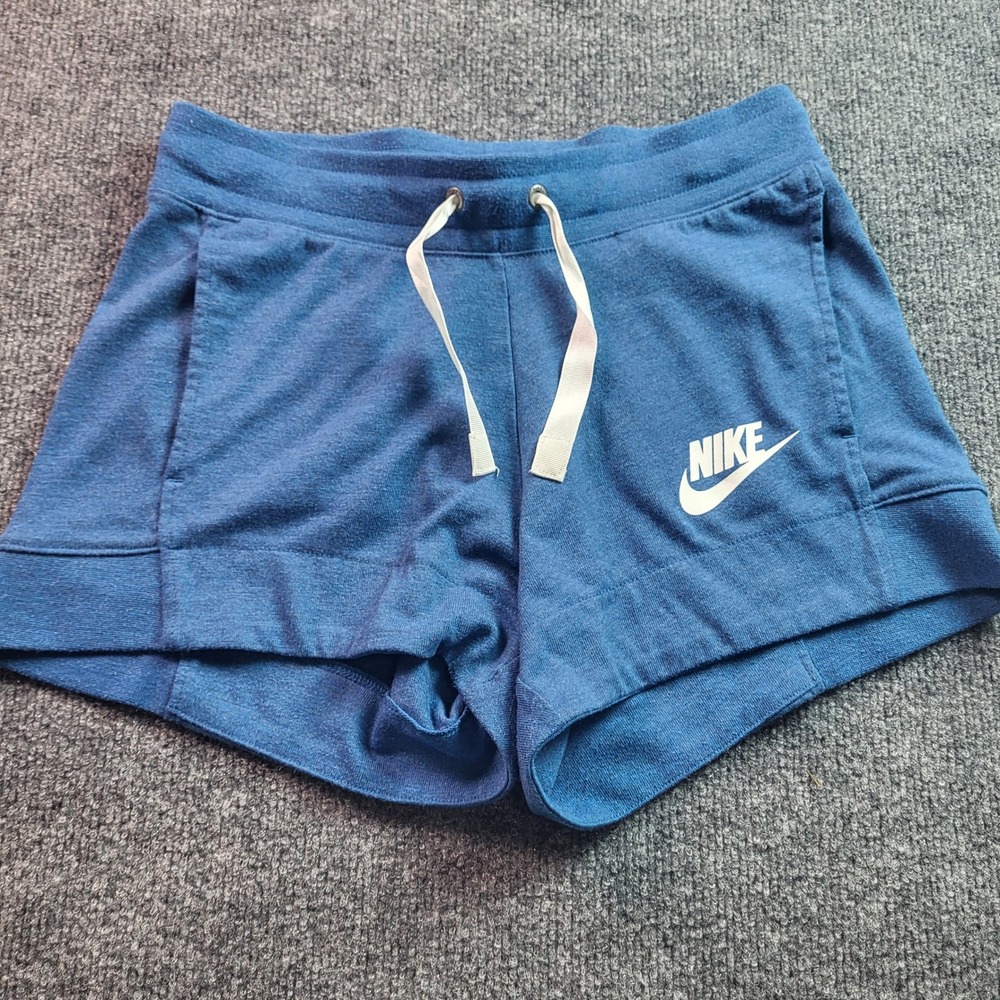 Nike Women's XS Shorts Blue Drawstring Casual Athletic Gym Activewear